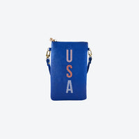 #1 Navy USA Crossbody Wristlet