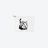 #2 White Striped Cat Pouch
