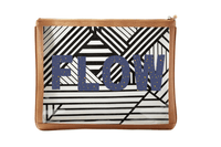 #8 Nudie Tan Flow Dot Pouch