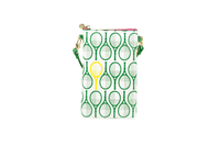 #1 Caren Racquet Green Crossbody Wristlet