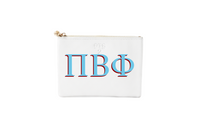 #2 White Pi Phi Pouch
