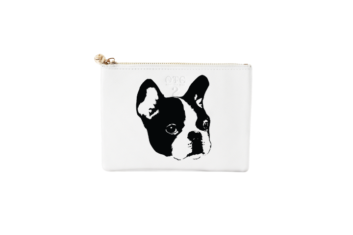 #2 White Frenchie Pouch