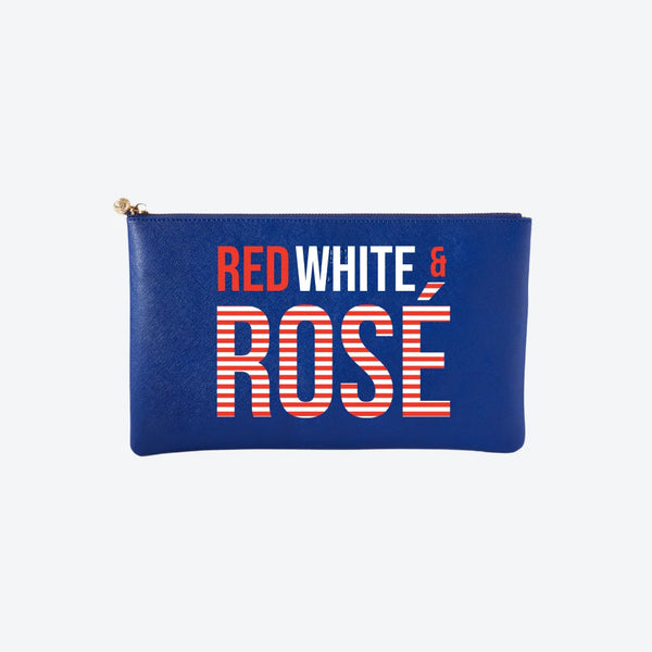 #5 Navy Rosé Clutch, front view