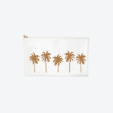 #5 White Palm Tree Clutch
