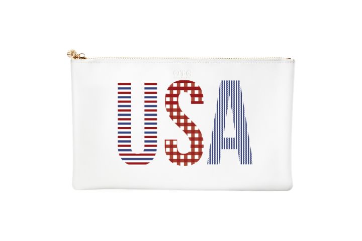 #5 White USA Clutch