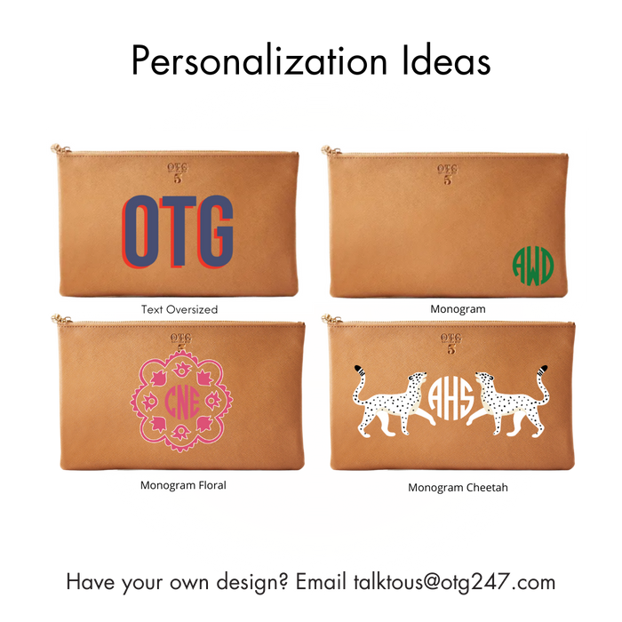 #5 Tan Clutch – personalized image