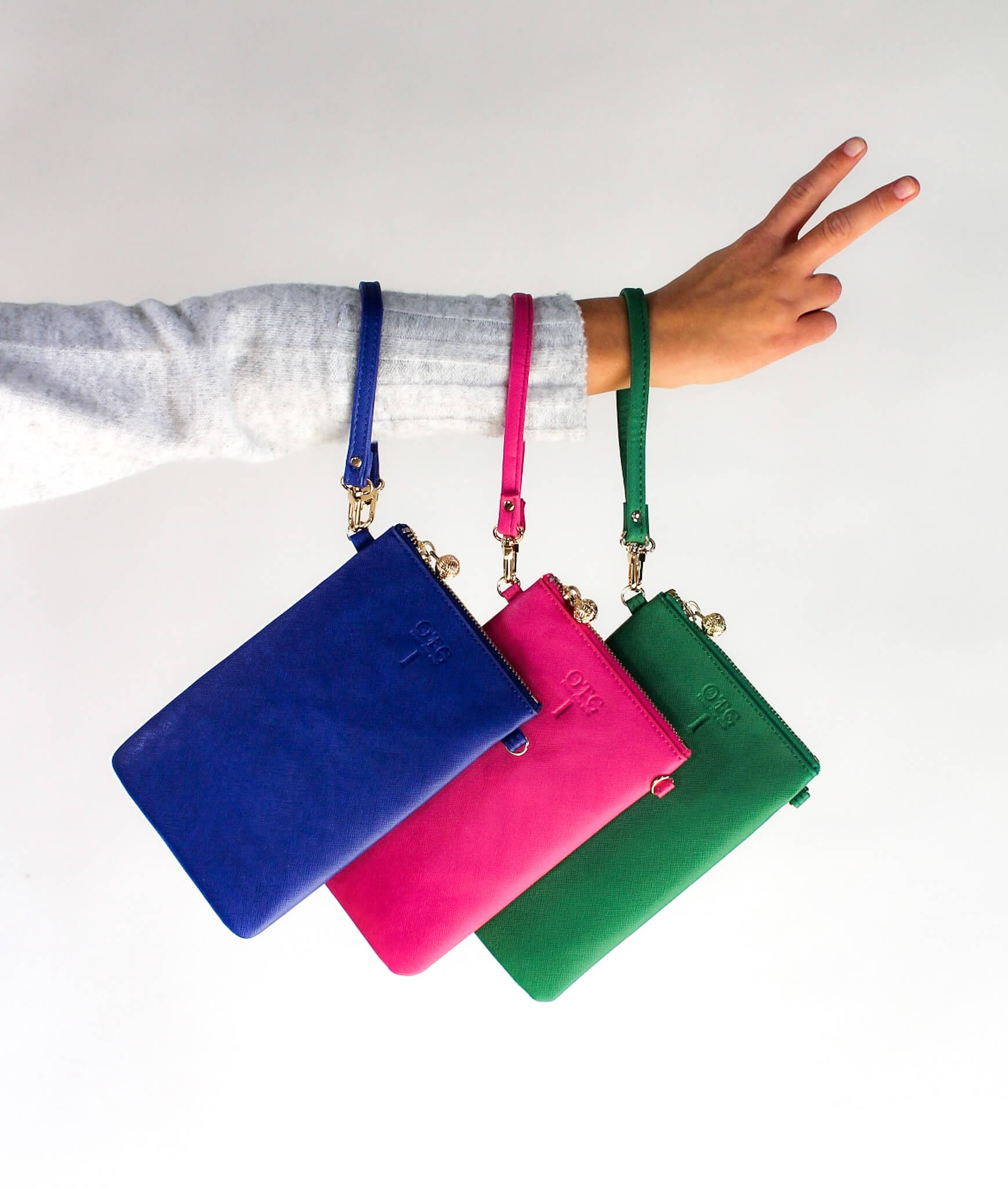 #1 Green Crossbody Wristlet