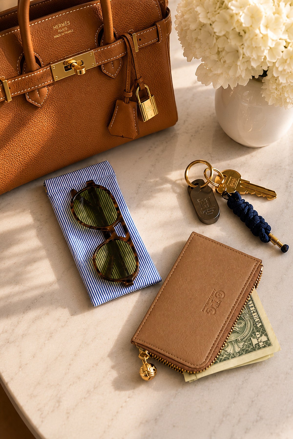 Card Case Tan Cash