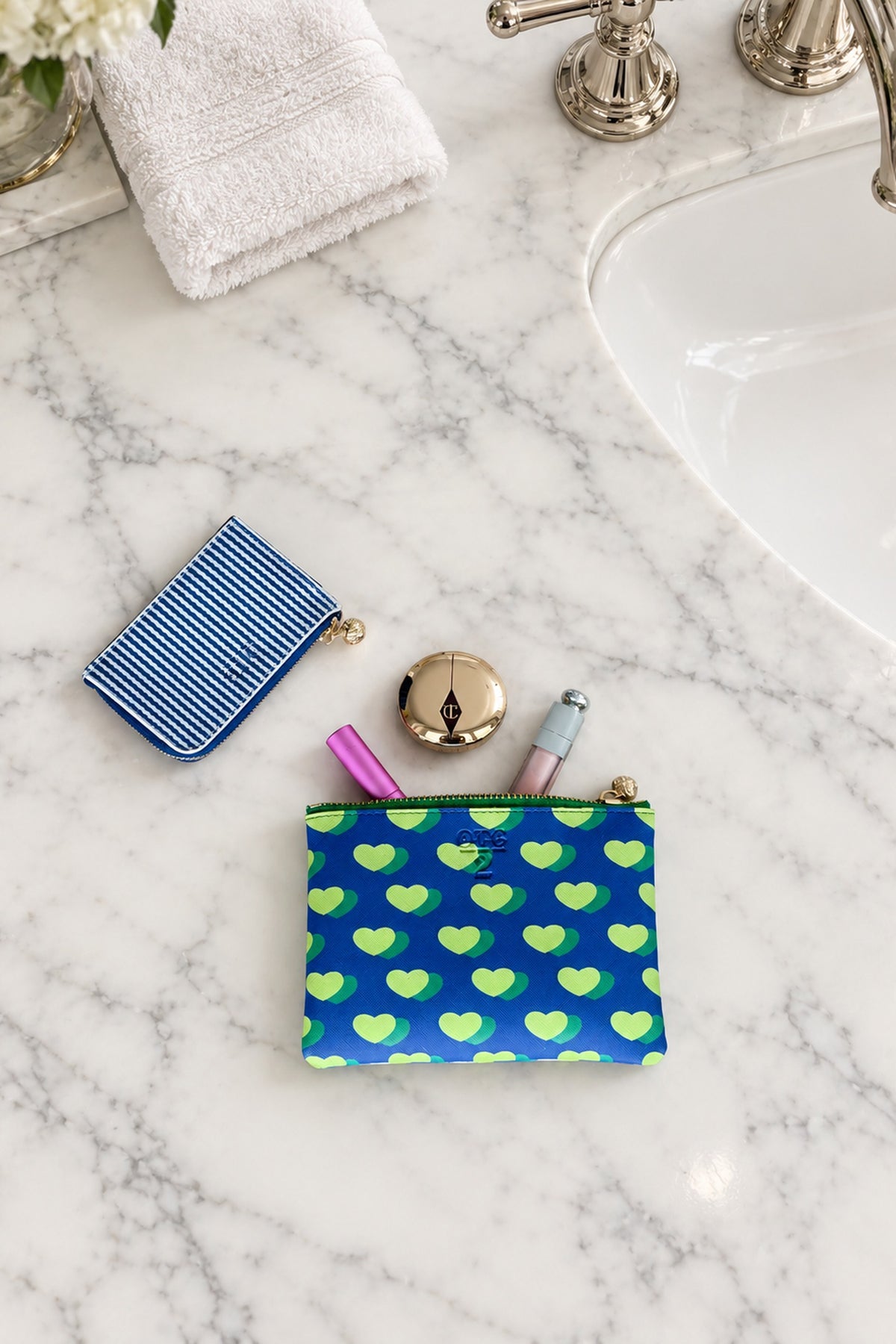 Card Case Piper Pinstripe Navy