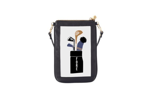 #1 Double Nudie Black Fore Crossbody Wristlet