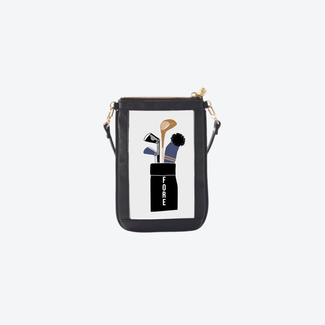 #1 Double Nudie Black Fore Crossbody Wristlet