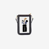 #1 Double Nudie Black Fore Crossbody Wristlet