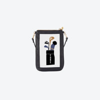 #1 Double Nudie Black Fore Crossbody Wristlet
