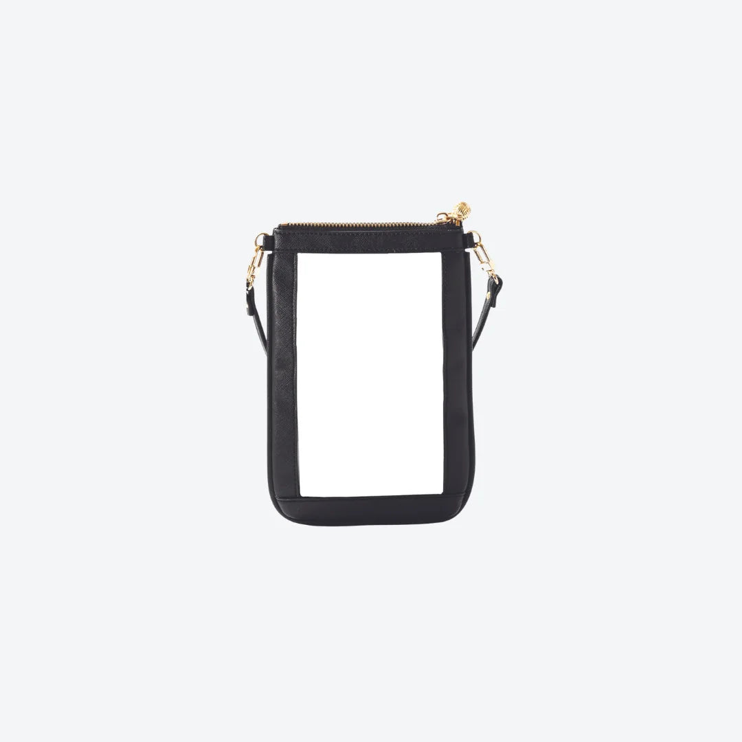 #1 Double Nudie Black Crossbody Wristlet