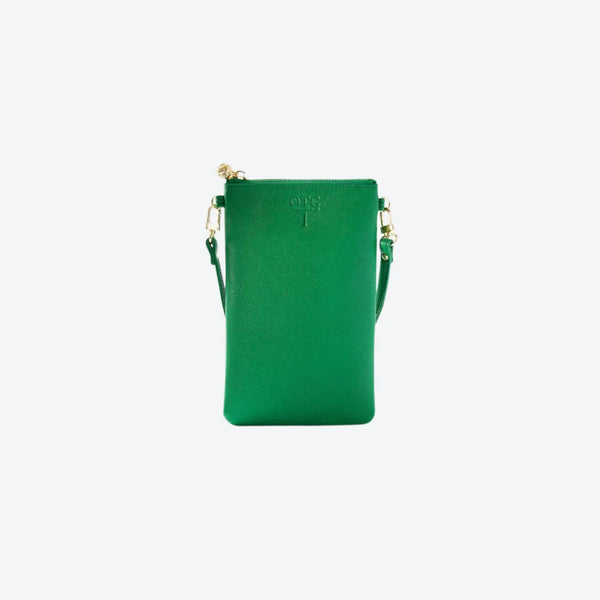 #1 Green Crossbody Wristlet, front view