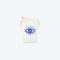 #1 White Eye Crossbody Wristlet