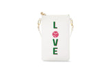#1 White Tennis Love Crossbody Wristlet
