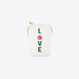 #1 White Tennis Love Crossbody Wristlet