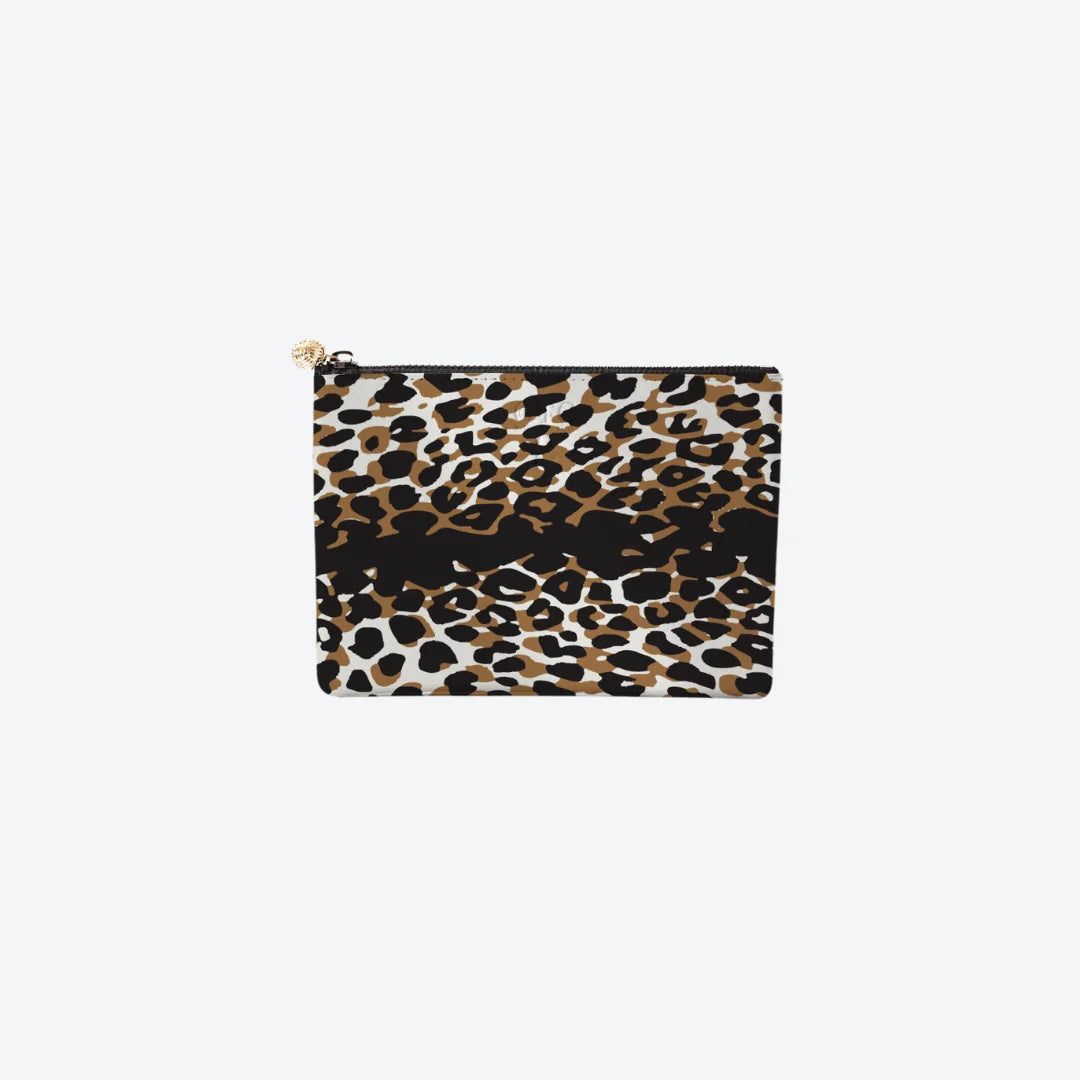 #2 Caki Leopard Gold Pouch