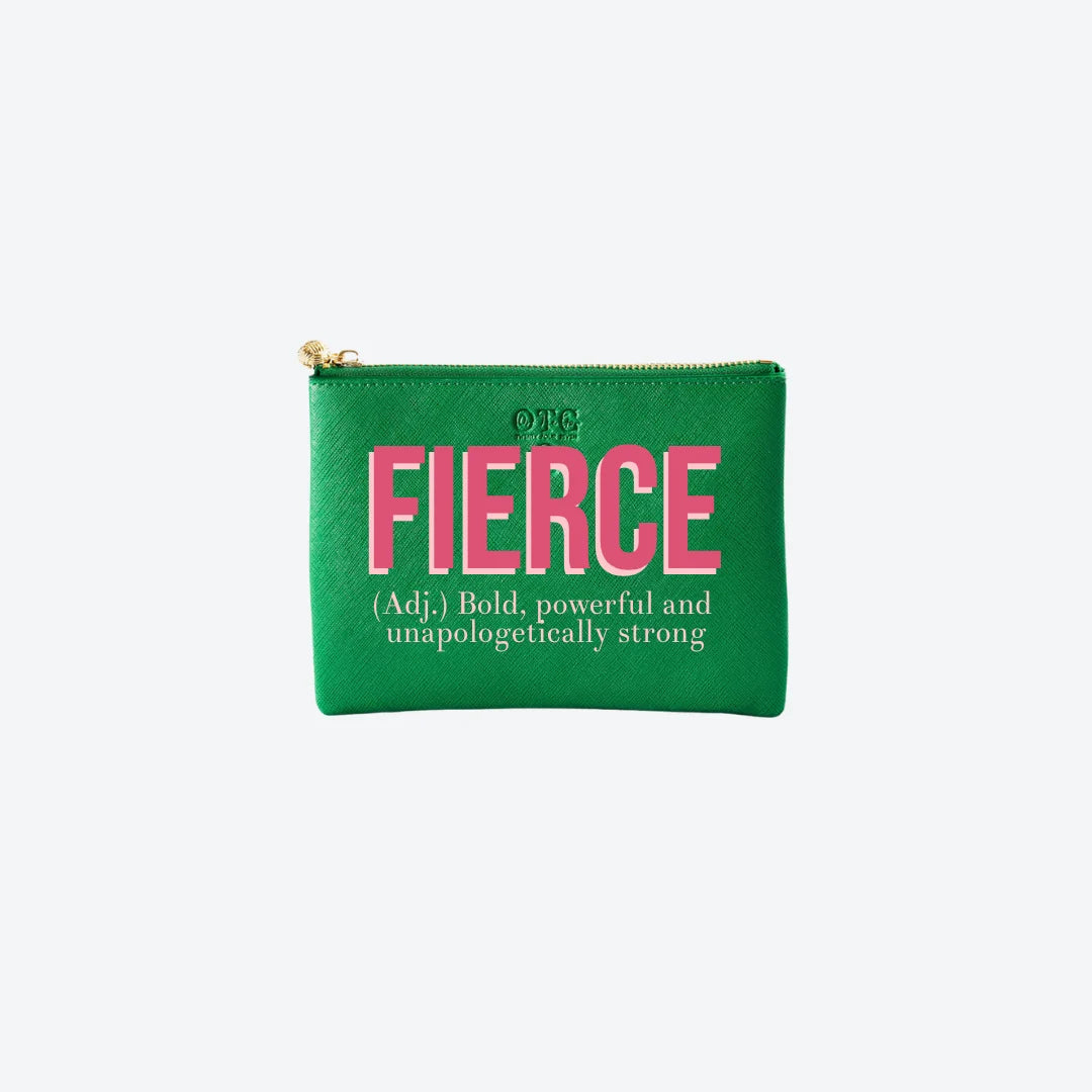 #2 Green Fierce Pouch, front view