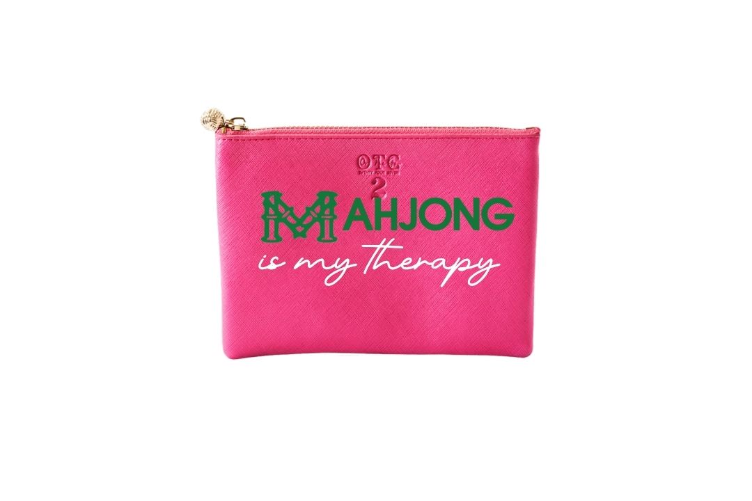 #2 Hot Pink Mahjong Is My Therapy Pouch