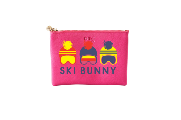 #2 Hot Pink Ski Bunny Pouch