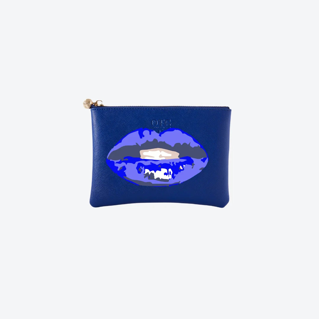 #2 Navy Lips Blue Pouch