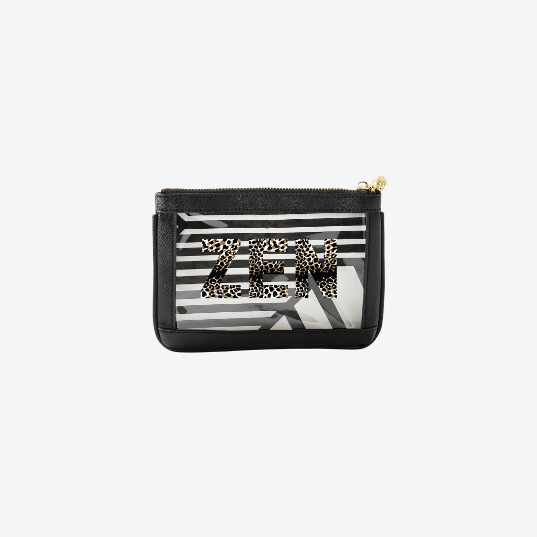 #2 Nudie Black Leopard Zen Pouch, front view