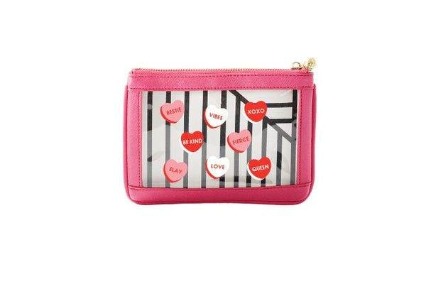 #2 Nudie Hot Pink Hearts Pouch