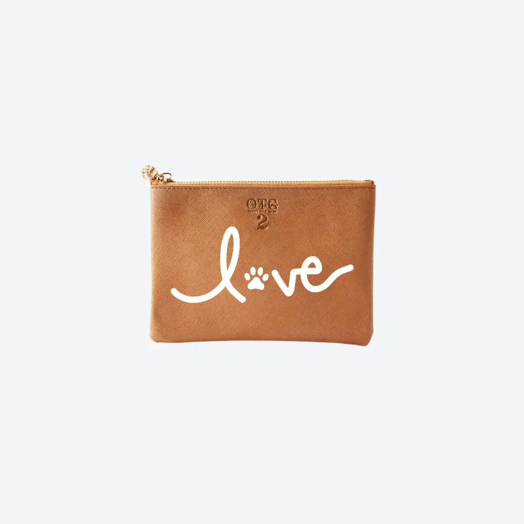 #2 Tan Love Paw Pouch