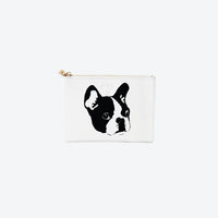 #2 White Frenchie Pouch