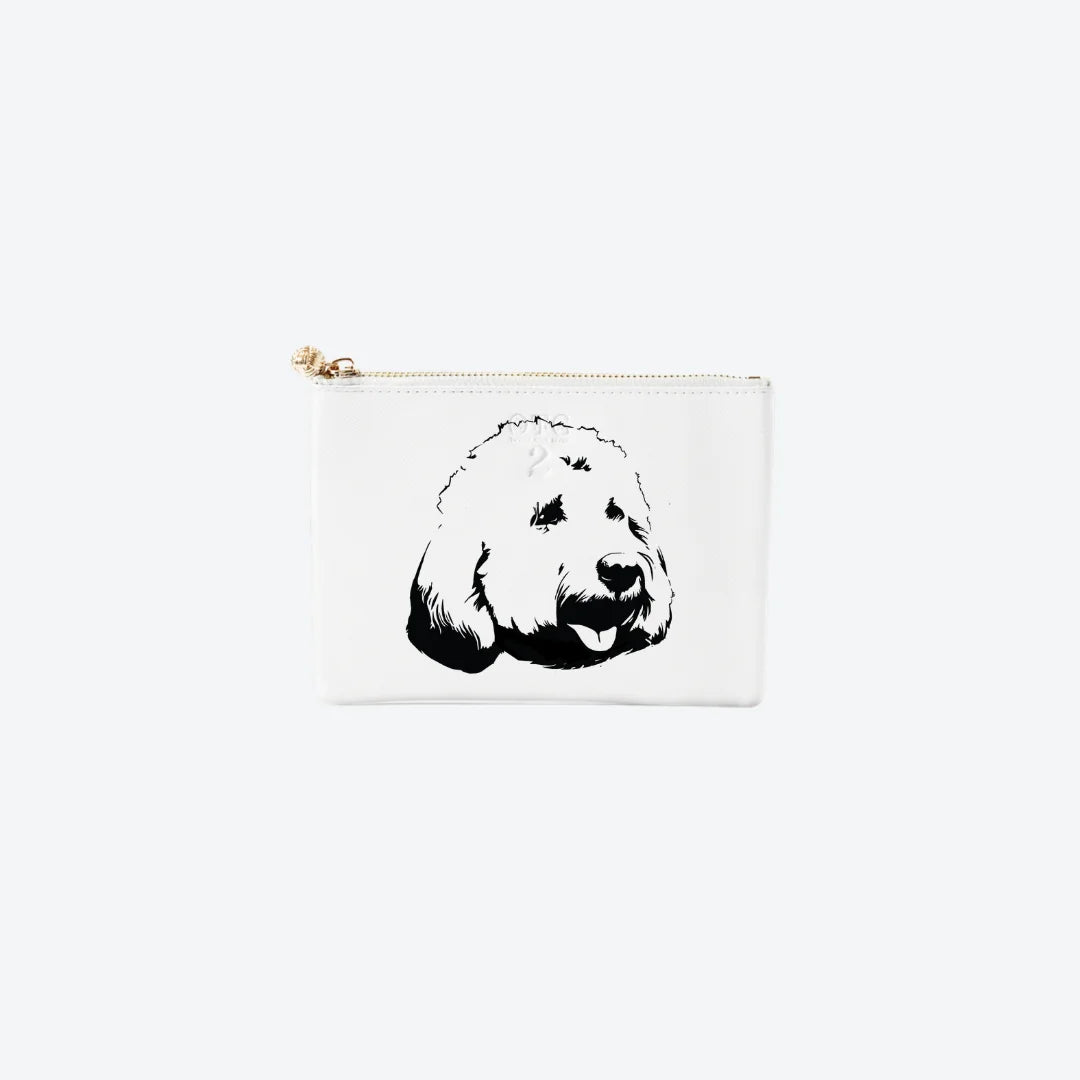 #2 White Poodle Pouch