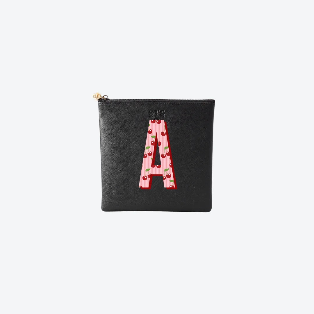 #3 Black with Cherry Initial