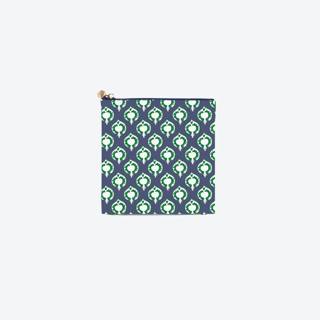 #3 Karolina Fan Navy Pouch, front view