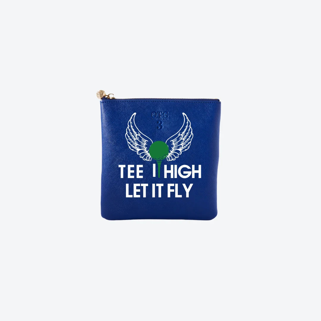 #3 Navy Tee It High Pouch, front view
