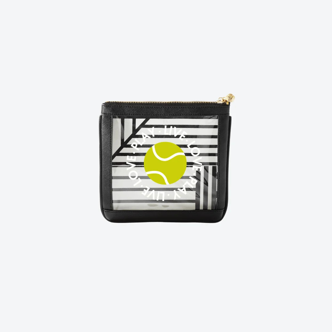 #3 Nudie Black Live Love Tennis Pouch