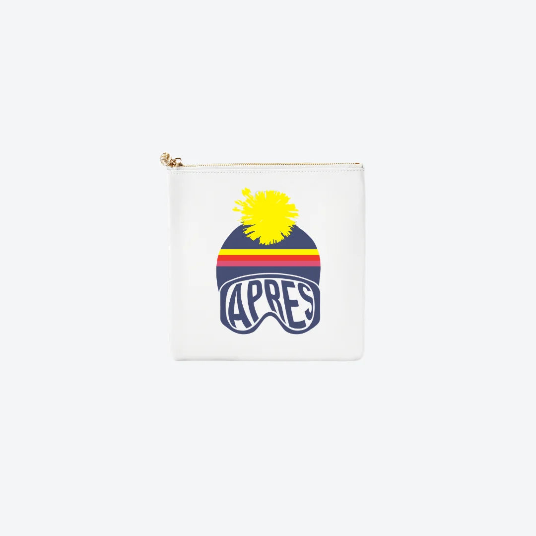 #3 White Apres Ski Bunny Pouch, front view