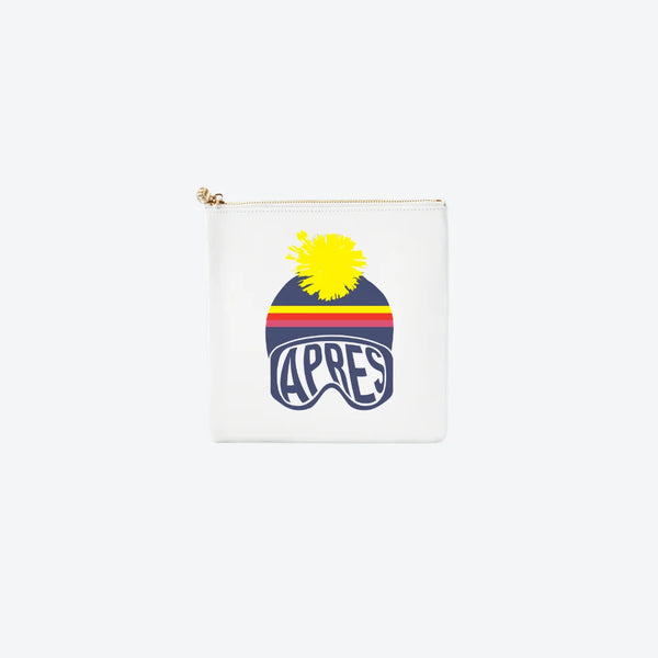 #3 White Apres Ski Bunny Pouch, front view
