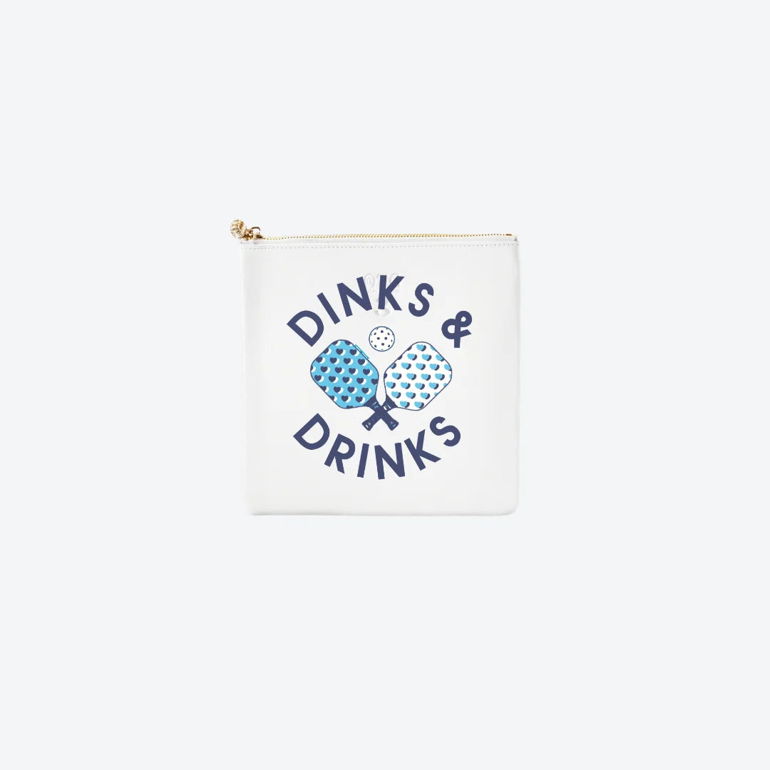 #3 White Dinks & Drinks Pouch, front view