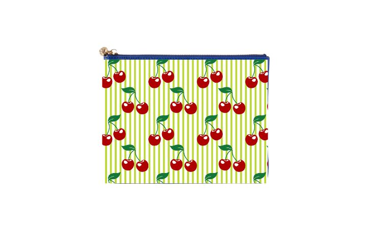 #4 Alyssa Cherries Green Pouch