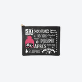 #4 Black Ski Words Pouch