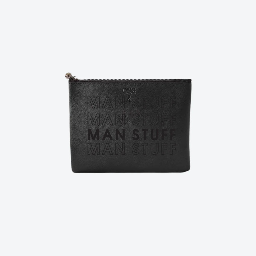 #4 JW Black Man Stuff Pouch, front view