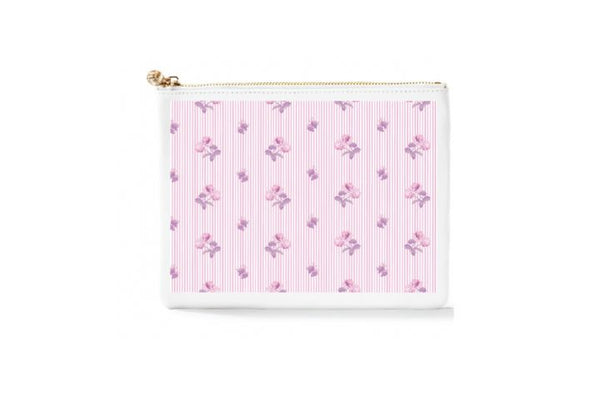 #4 Meeghan Nudie White Floral Pouch