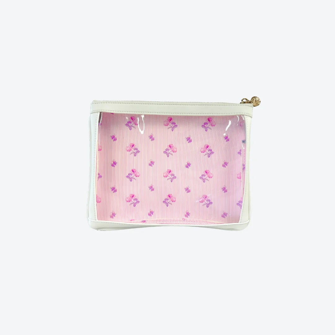 #4 Meeghan Nudie White Floral Pouch