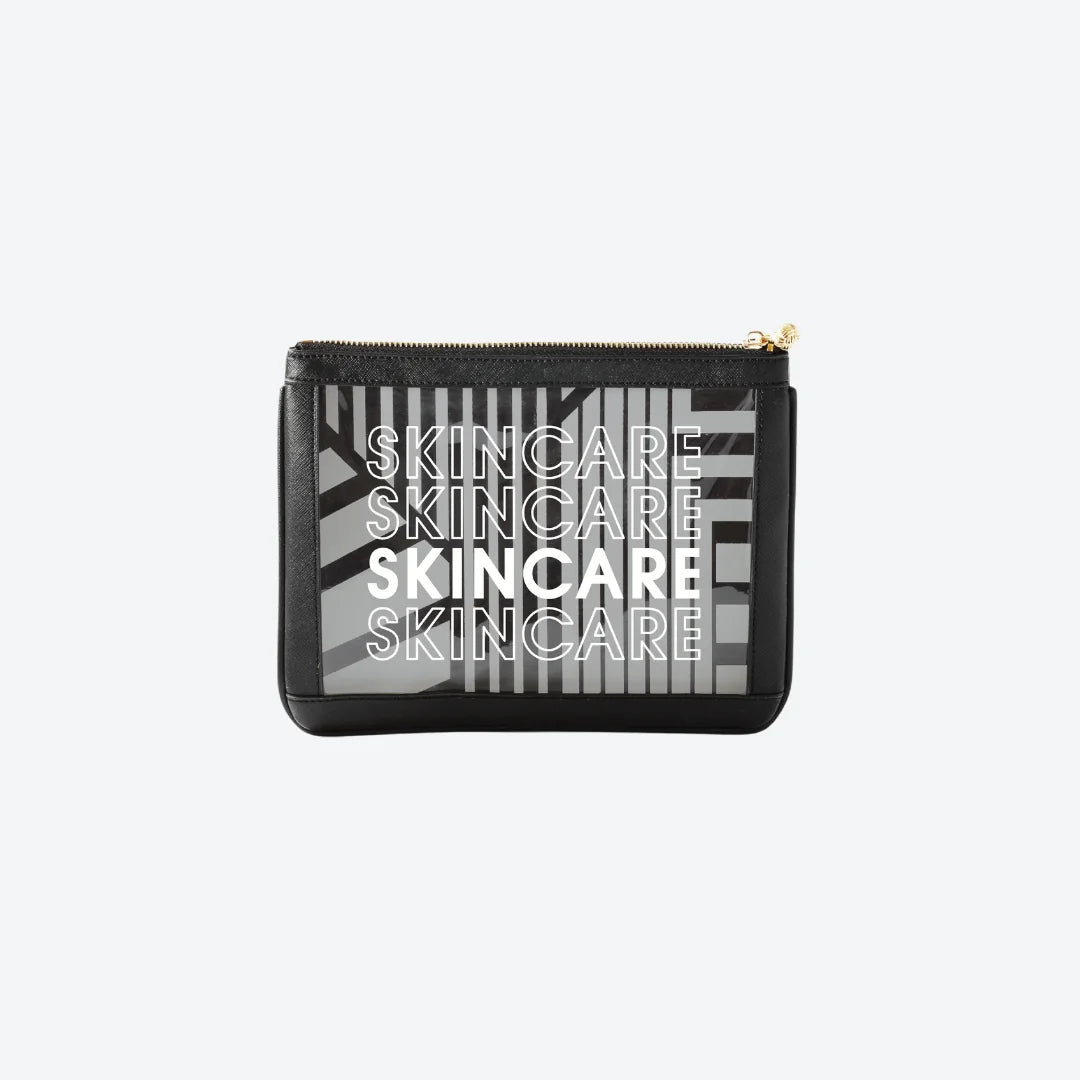 #4 Nudie Black Skincare Pouch, front view