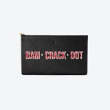 #5 Black Bam Crack Dot Clutch