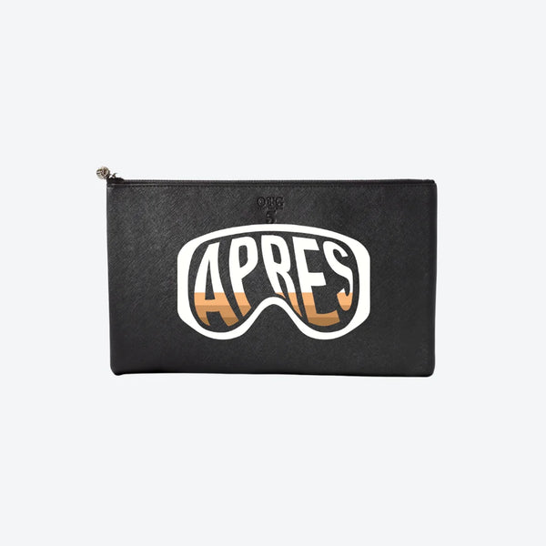#5 JW Black Apres Goggles Clutch, front view