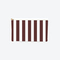 #5 Meeghan Stripe Brown Clutch, front view