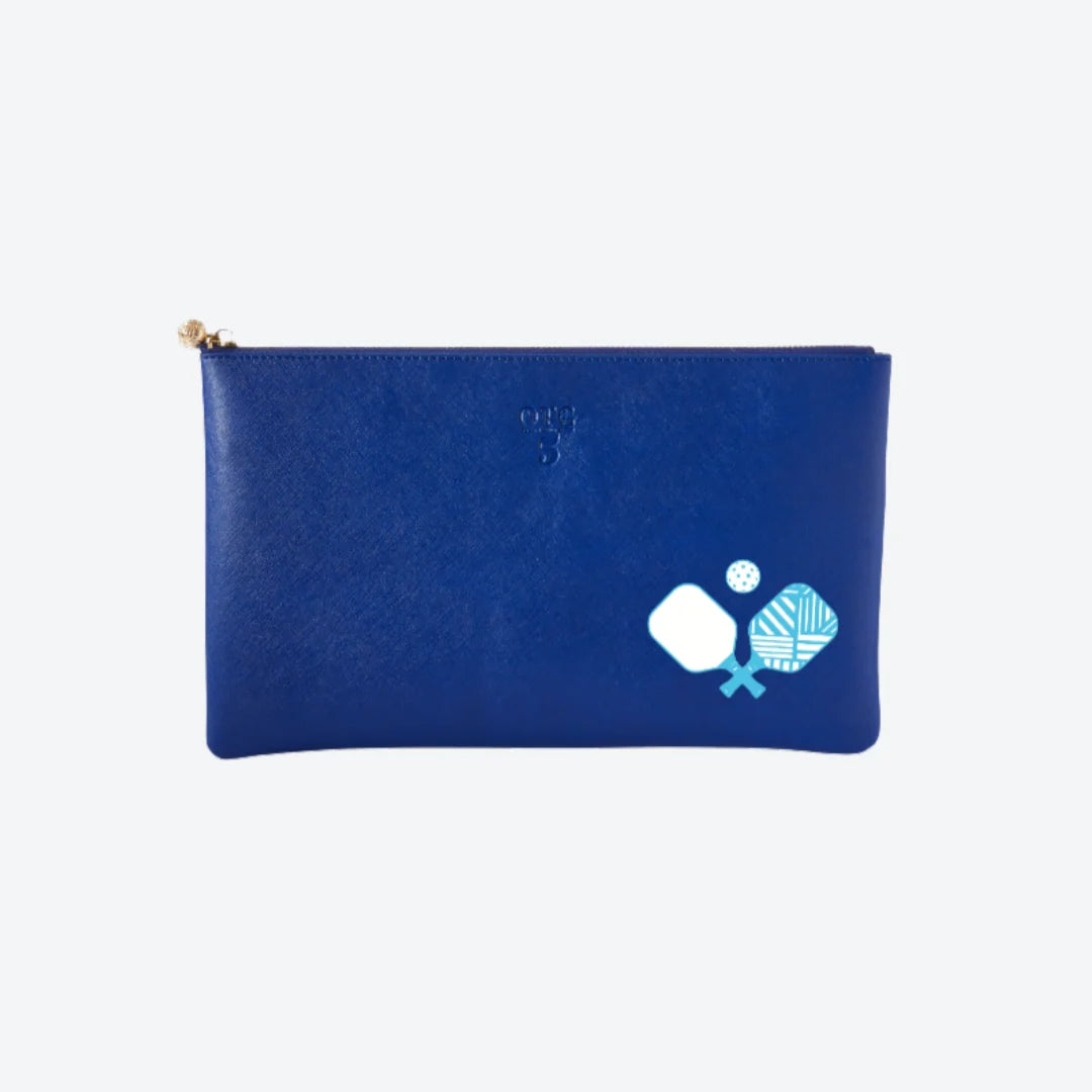 #5 Pickle Navy Clutch, front view
