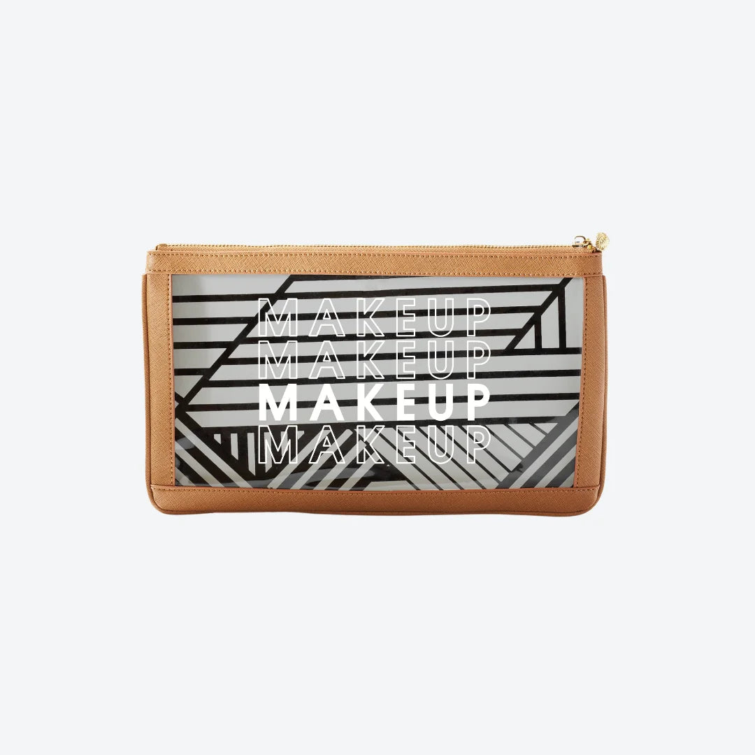 #5 Nudie Tan Makeup Clutch, front view